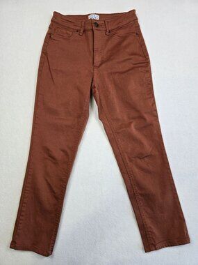Joan Rivers Womens Burnt Orange Brown Jeans Size OP Petite Straight Leg